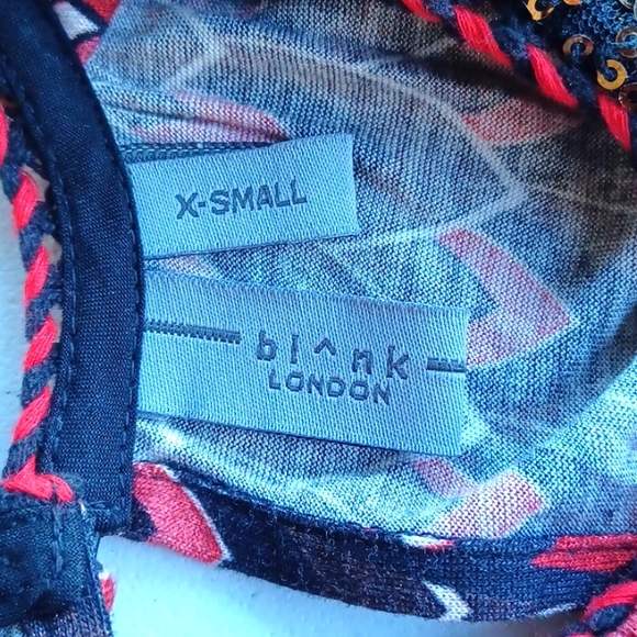 Anthropologie Bl-nk London Sequin Embellished Blouse, Size xs, red, black... - Picture 8 of 9